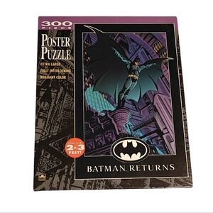VINTAGE NWOT 1992 Batman Returns Series 300 Piece Jigsaw Poster Puzzle Golden